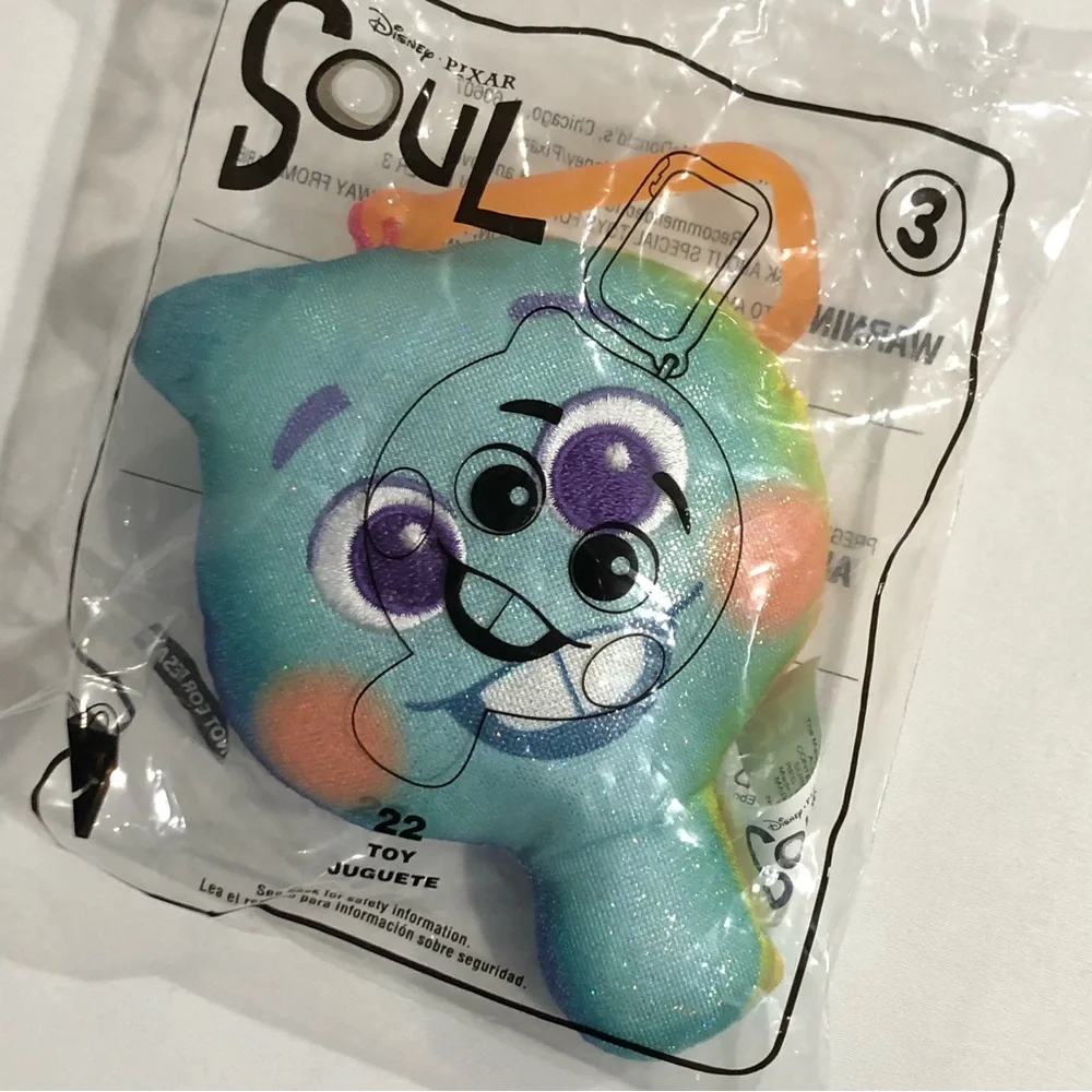 Disney Pixar Soul McDonald’s Happy Meal Toys 22 & Terry Plush Bag Clips
